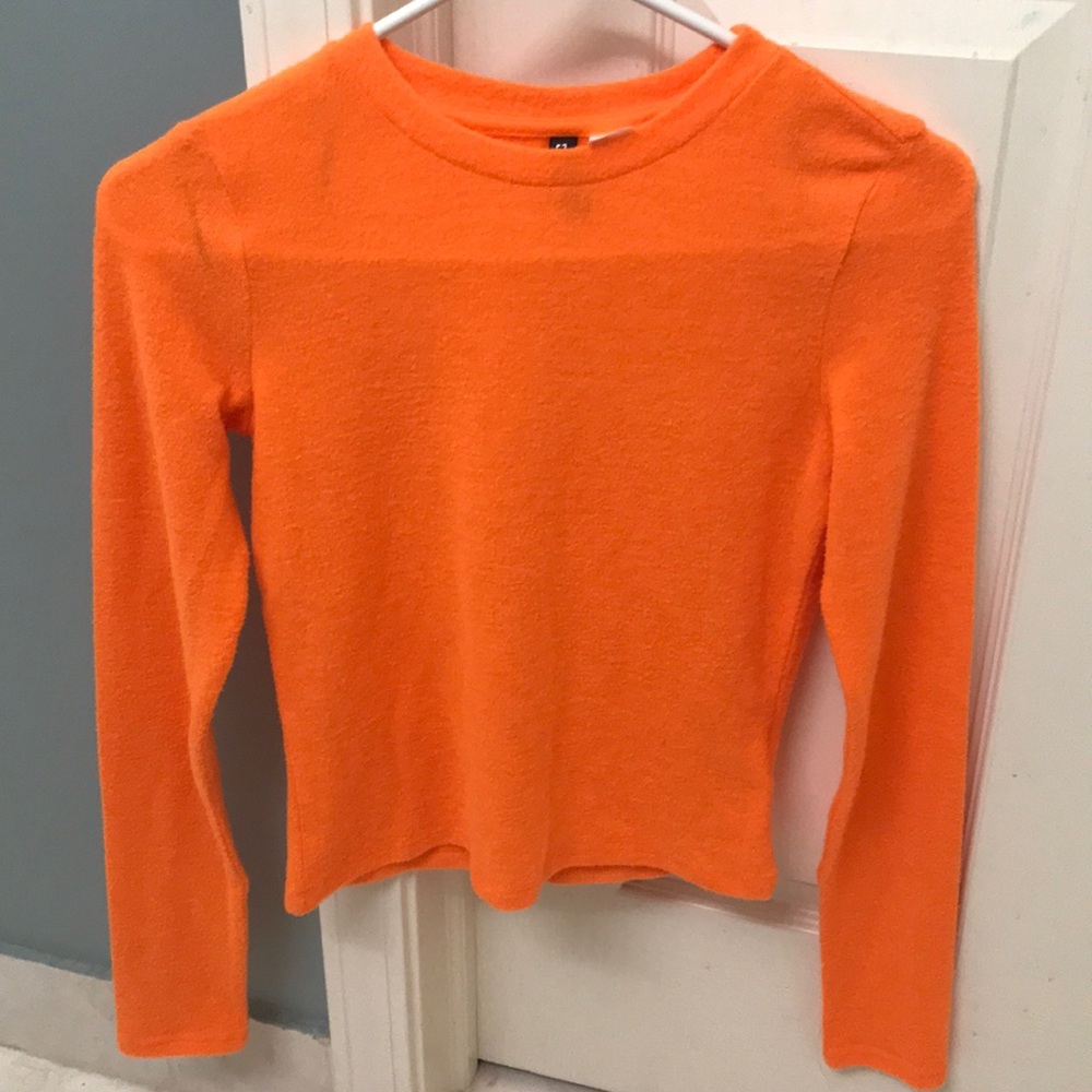 Comfy Never Worn Long Sleeve Bright Orange Shirt